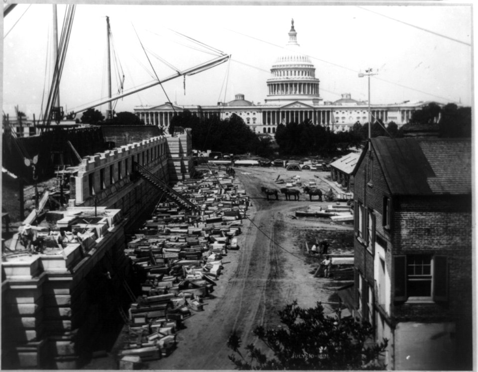 Construction of the Northwest Court of the Jefferson Building of the Library of Congress LCCN96514930