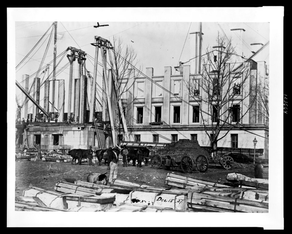 Construction of the United States Treasury Building, Washington, D.C. LCCN00652406