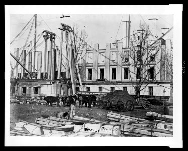 Construction of the United States Treasury Building, Washington, D.C. LCCN00652406