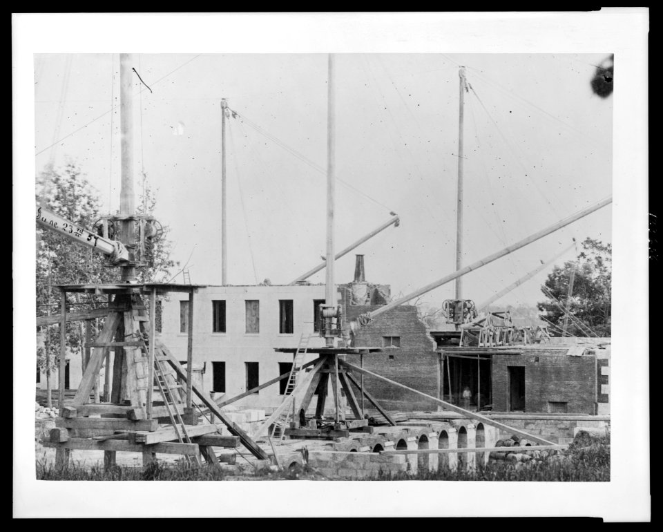 Construction of the United States Treasury Building, Washington, D.C., during initial stages LCCN00651774