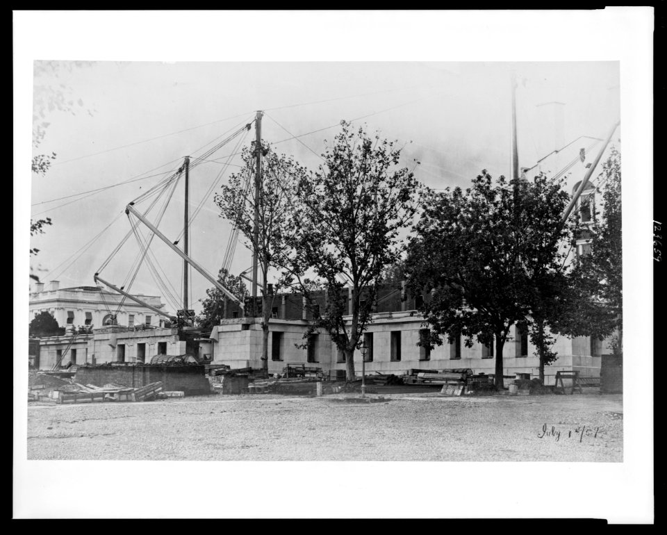 Construction of the United States Treasury Building, Washington, D.C. LCCN00651777