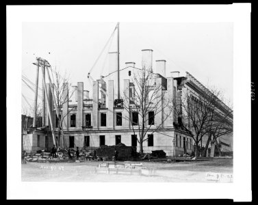 Construction of the United States Treasury Building, Washington, D.C. LCCN00652405