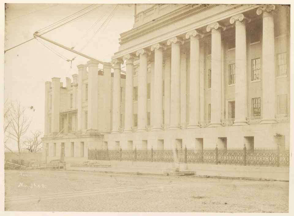 Construction of the south wing of the Treasury building LCCN2011660274