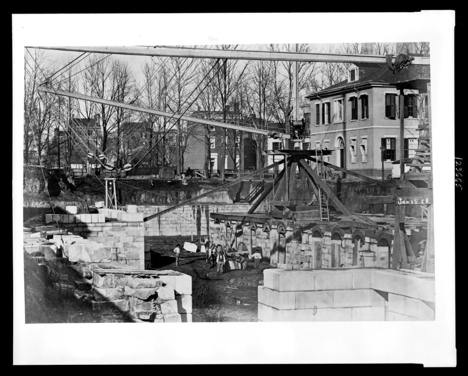 Construction of the United States Treasury Building, Washington, D.C. LCCN00652407