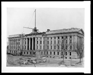 Construction of the United States Treasury Building, Washington, D.C. LCCN00652412