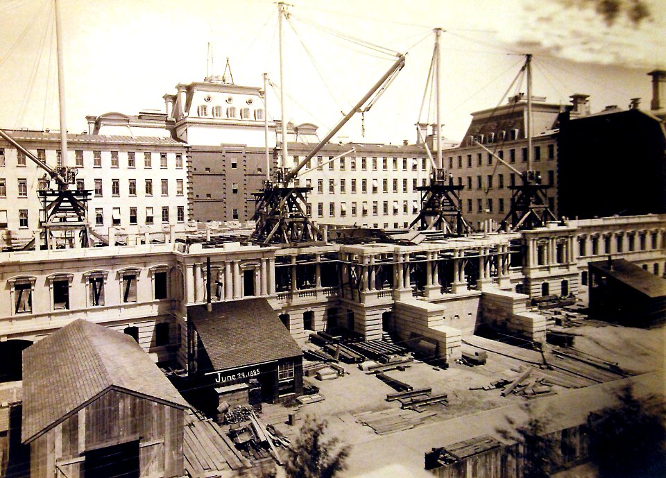 Construction of the State, War, and Navy Department Building, Washington, D.C., 1885 (27344658352)