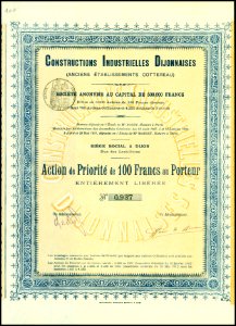Constructions Industrielles Dijonnaises 1911