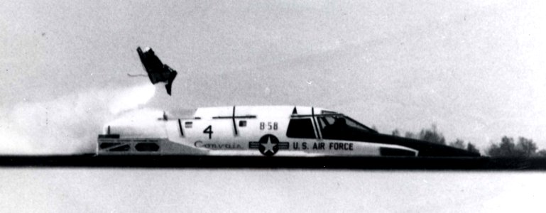 Convair B-58 Ejection Capsule standard seat ejection on Aug. 7, 1957 061101-F-1234P-013