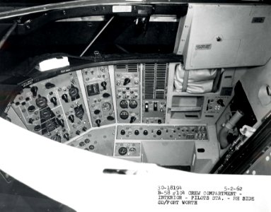 Convair B-58A pilots station right side console 061101-F-1234P-029