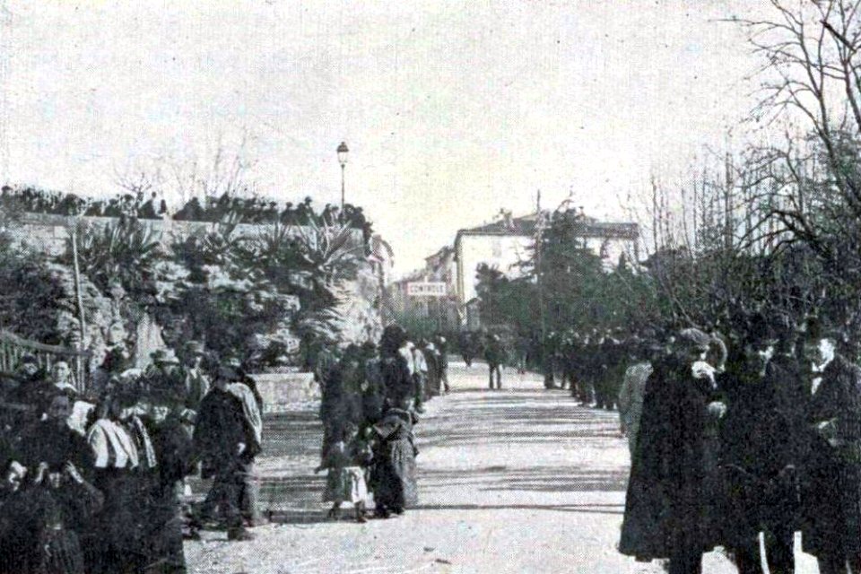 Contrôle de Fréjus, lors de Marseille-Fréjus-Nice-La Turbie 1897
