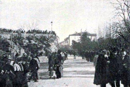 Contrôle de Fréjus, lors de Marseille-Fréjus-Nice-La Turbie 1897