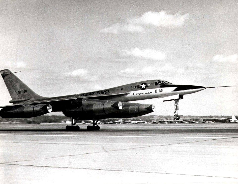 Convair XB-58 Hustler rotating (SN 55-0660) 061101-F-1234P-006