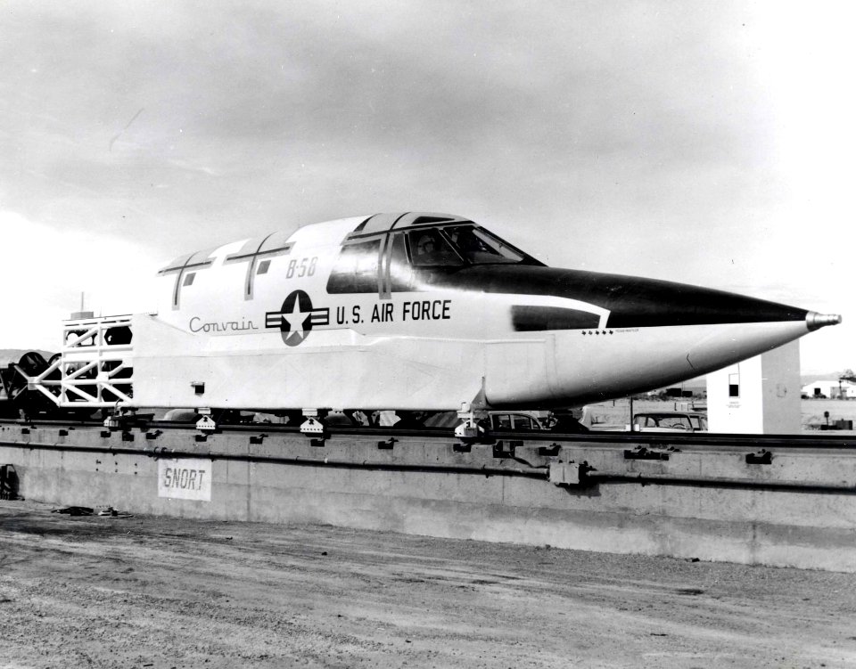 Convair B-58 Ejection Capsule 3-4 front view 061101-F-1234P-012