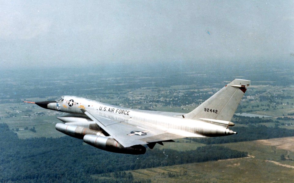 Convair B-58A Hustler in flight (SN 59-2442). Photo taken on June 29, 1967 061101-F-1234P-019