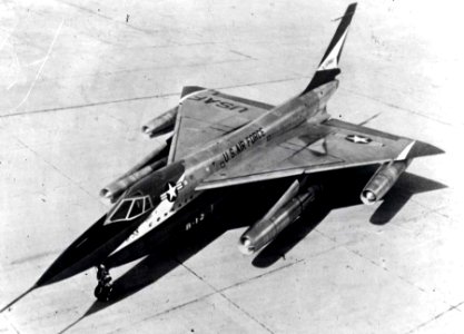 Convair XB-58 Hustler 3-4 front top view (SN 55-0660) 061101-F-1234P-003