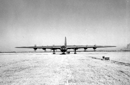 Convair XB-36 as it prepares for a taxi test through a grass field 061128-F-1234S-032