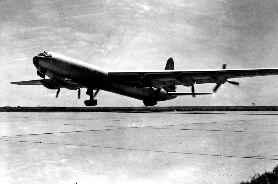 Convair XB-36 takeoff during first flight on March 29 1950 061128-F-1234S-029