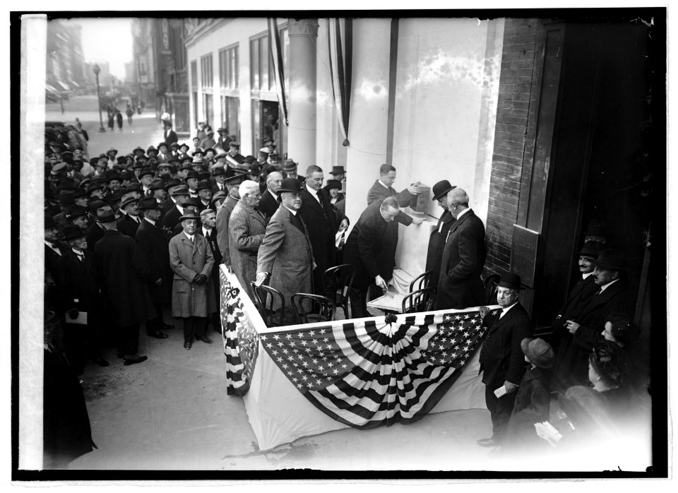 Coolidge at City Club cornerstone laying, (10-26-21) LCCN2016845766