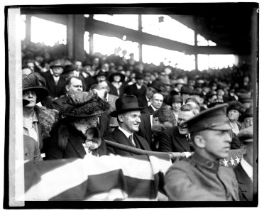 Coolidge at opening ball game LOC npcc.03922 photo