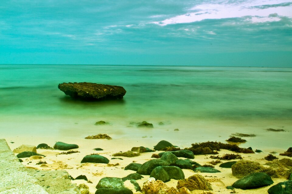 Wave nature rock