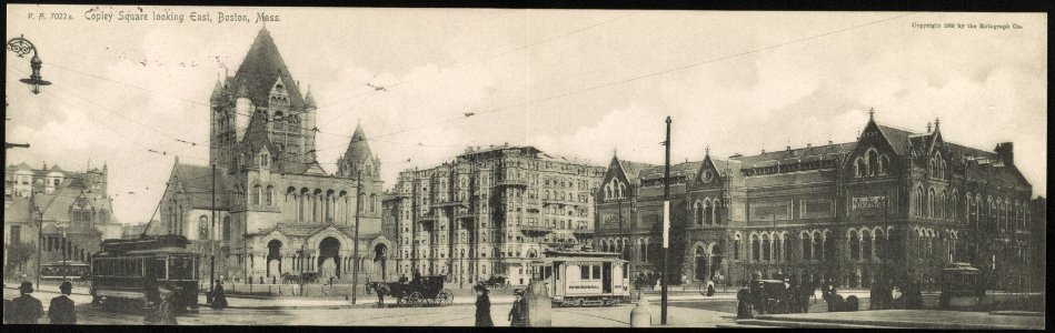 Copley Square looking east, Boston, Mass. LCCN2013647075