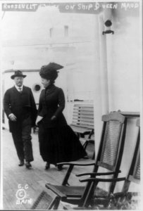 Copenhagen, Denmark. Roosevelt & wife on ship Queen Maud LCCN2010645489