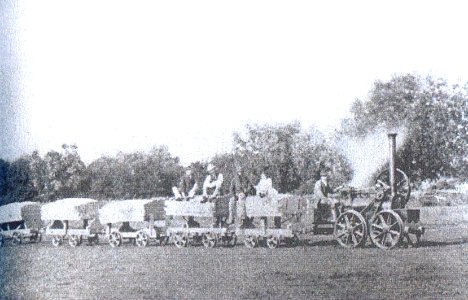 Coprolite train between Meldreth and Whaddon Station circa 1880 (Cambridge Collection) photo