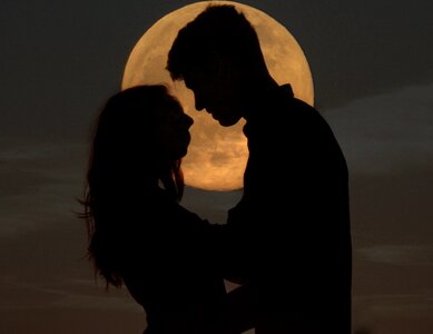 Romance beauty hug