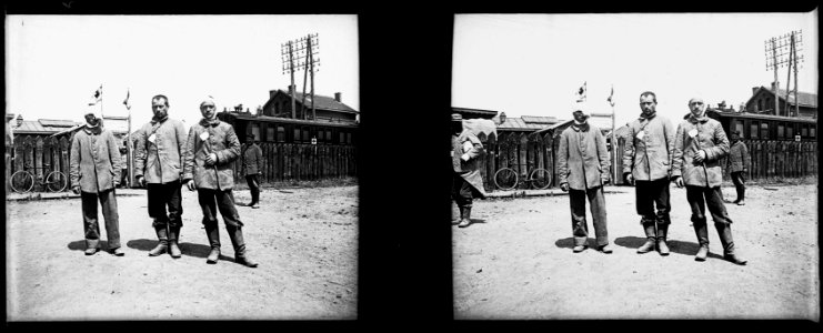 Corbie. Gare d'évacuation. Blessés allemands - Fonds Berthelé - 49Fi83