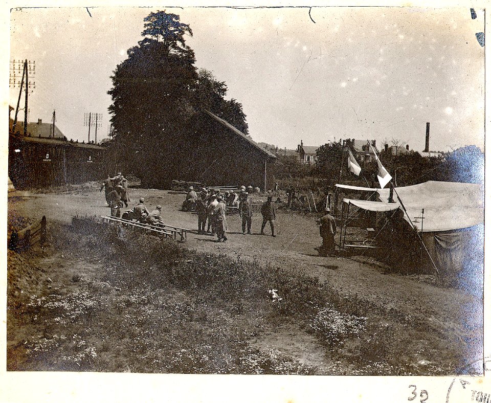 Corbie. gare d'évacuation. Train sanitaire - Fonds Berthelé - 49Fi1871-32