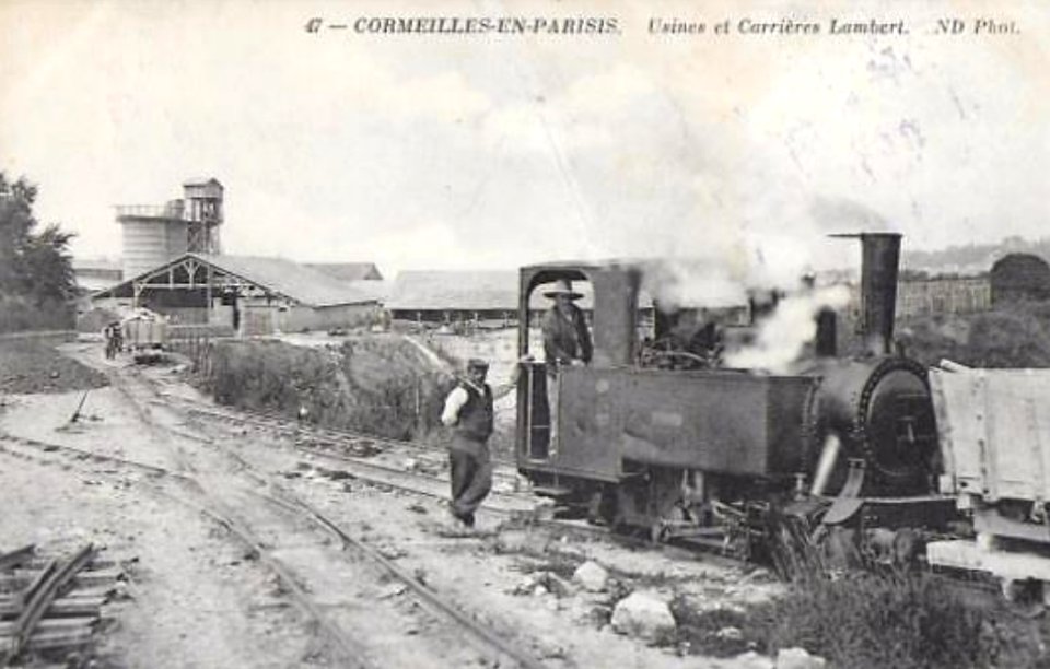 Cormeilles-en-Parisis - Usines et Carrieres Lambert - Locomotive Decauville type 021T (Coll. Musée du Plâtre, L0021MP)