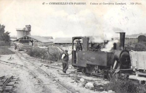 Cormeilles-en-Parisis - Usines et Carrieres Lambert - Locomotive Decauville type 021T (Coll. Musée du Plâtre, L0021MP)