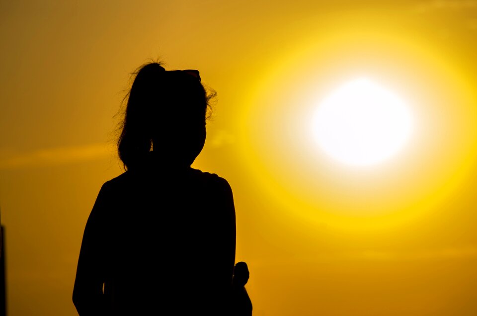 Sky girl silhouettes