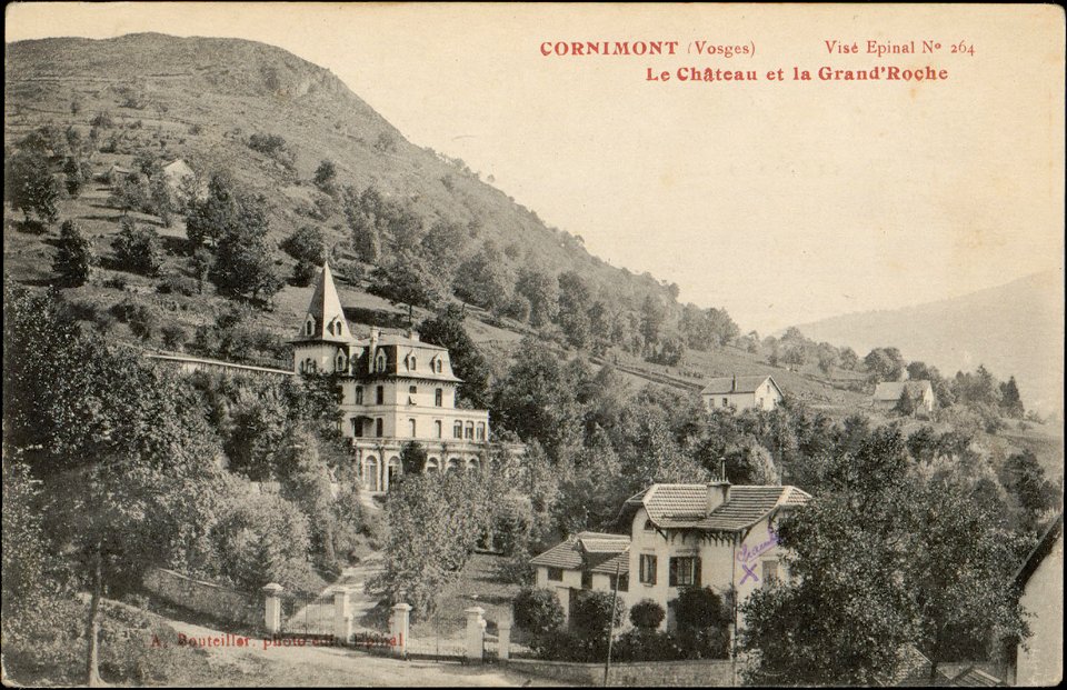 Cornimont (Vosges), Le Château et la Grand'Roche CP 4248 PsurR