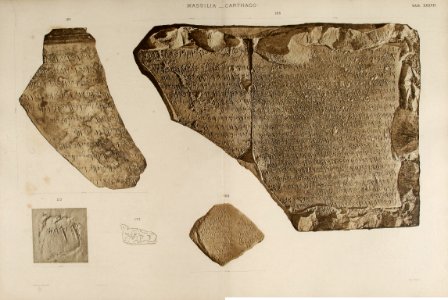 Corpus Inscriptionum Semiticarum CIS I 165-173 (from Marseille and Carthage)