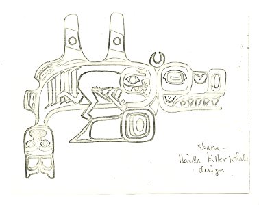 Correspondence from Malin (Edward) 1964 (2 of 2), page 147 (Original Caption- Skana-Haida Killer Whale Design) (32735828653)