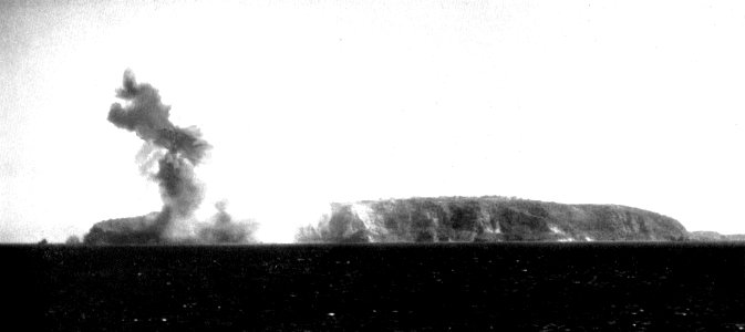 Corregidor under fire in February 1945