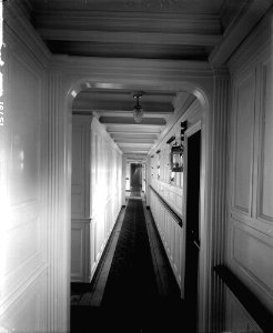 Corridor to the First Class Ladies' Room on the 'Saxonia' (1900) RMG G10541 photo