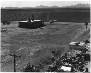 Cortaro Farms, Pinal County, Arizona. View of 21,000 acre industrialized farm looking west from wate . . . - NARA - 522500 photo