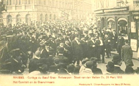 Cortège du Boeuf Gras à Anvers en 1910