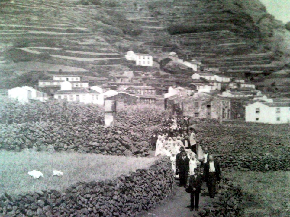 Corvo, início do Séc, XX, procissão, Arquivo de Villa Maria, Angra do Heroísmo, ilha Terceira, Açores