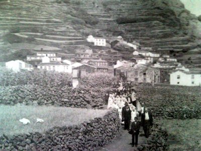 Corvo, início do Séc, XX, procissão, Arquivo de Villa Maria, Angra do Heroísmo, ilha Terceira, Açores