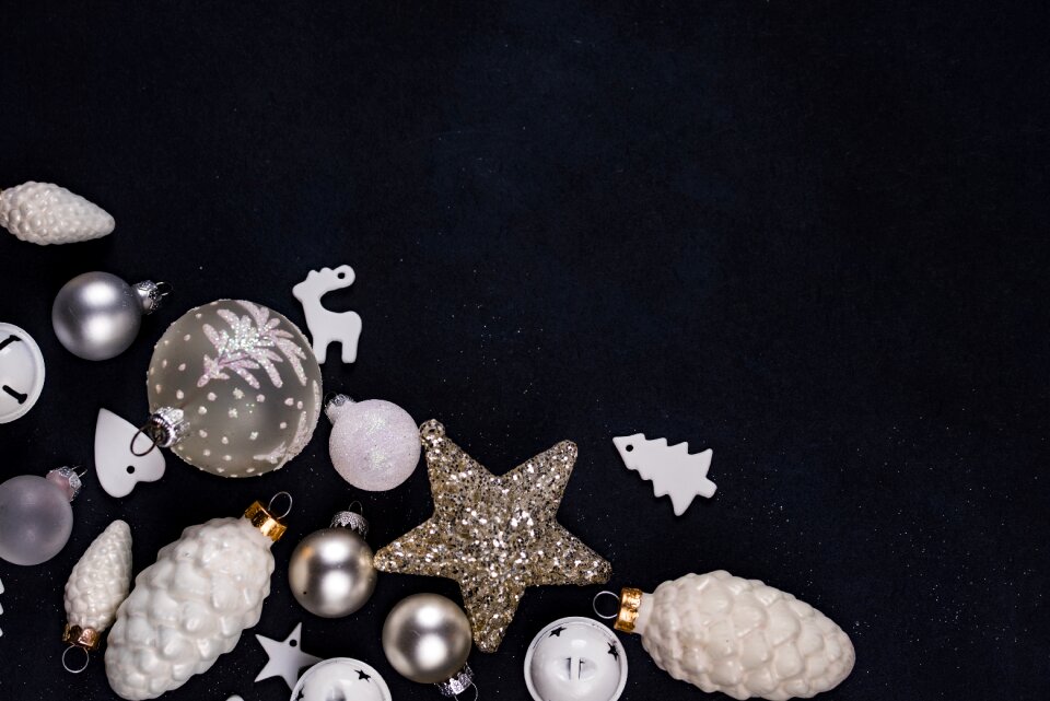 Decoration glitters silver