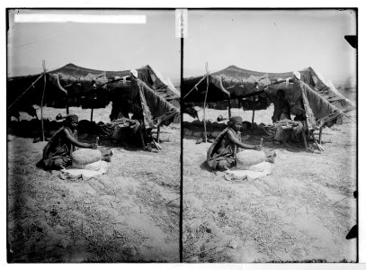 Costumes, characters, etc. Bedouin woman grinding wheat LOC matpc.05635