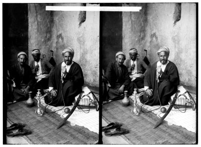 Costumes, characters, etc. Coffee house, Jerusalem LOC matpc.01265
