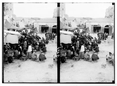 Costumes, characters, etc. Coffee house on Jerusalem street LOC matpc.05243