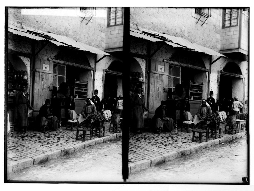 Costumes, characters, etc. Coffee shop with gramophone LOC matpc.05627