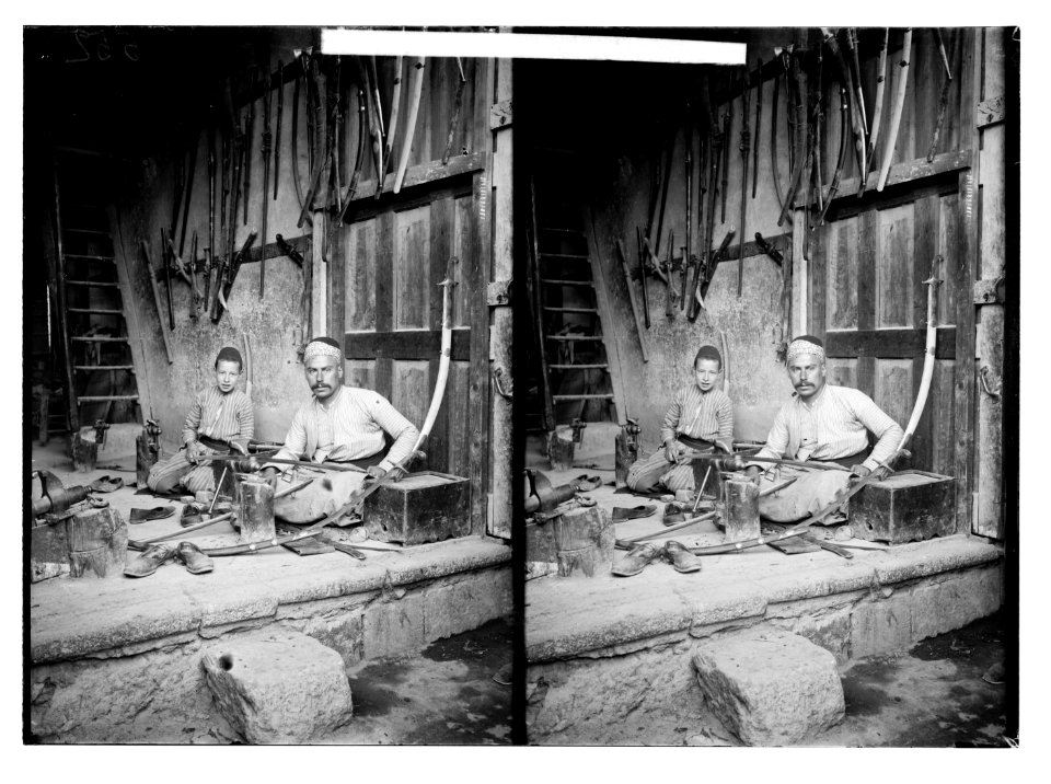 Costumes, characters, etc. Damascene sword maker LOC matpc.01250