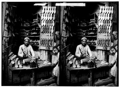 Costumes, characters, etc. Damascene inlaid-slipper maker LOC matpc.01251
