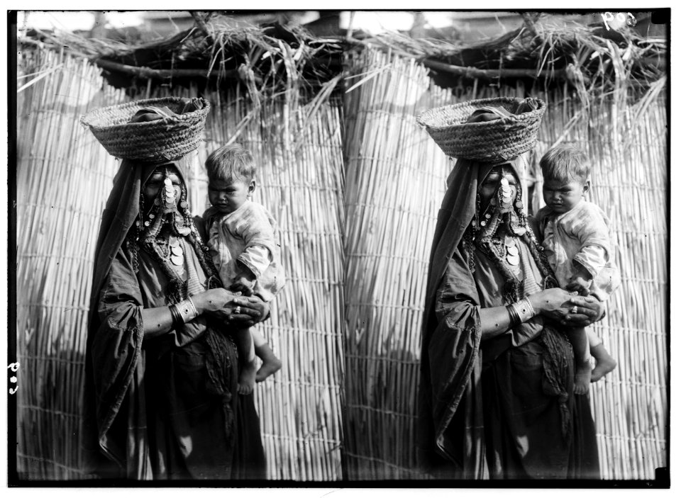 Costumes, characters, etc. Mother and baby of Beersheba District LOC matpc.01302